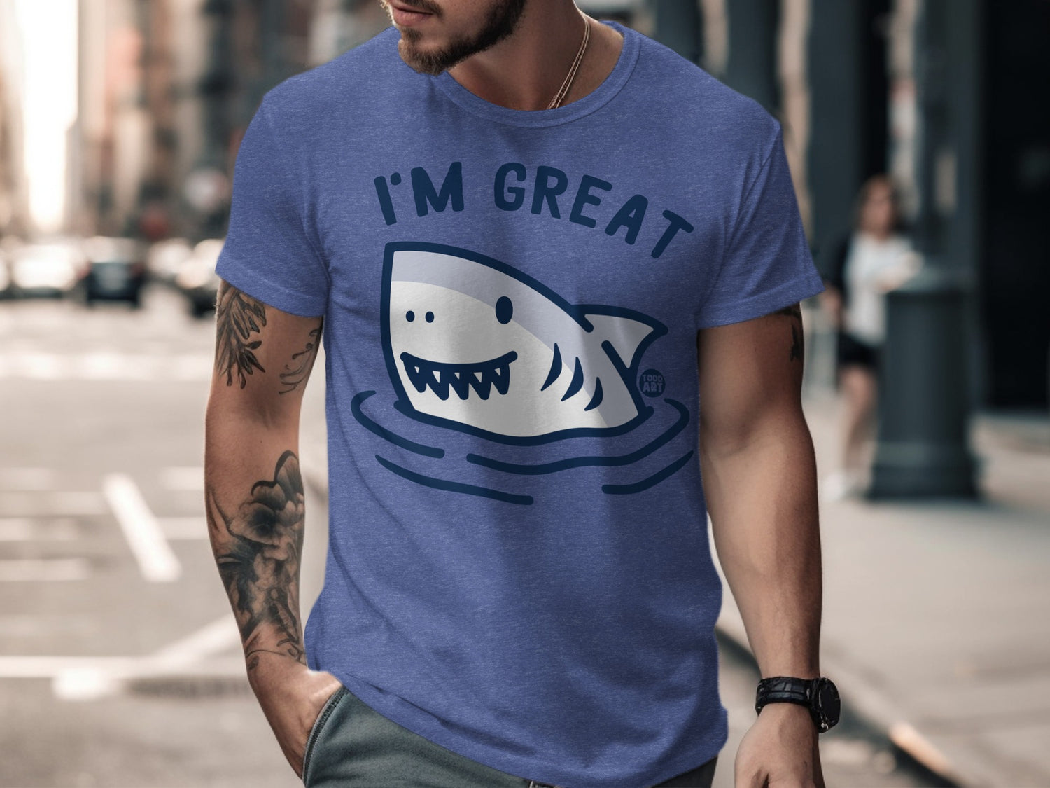 I'm Great Shark Graphic T-Shirt For Everyday Wear