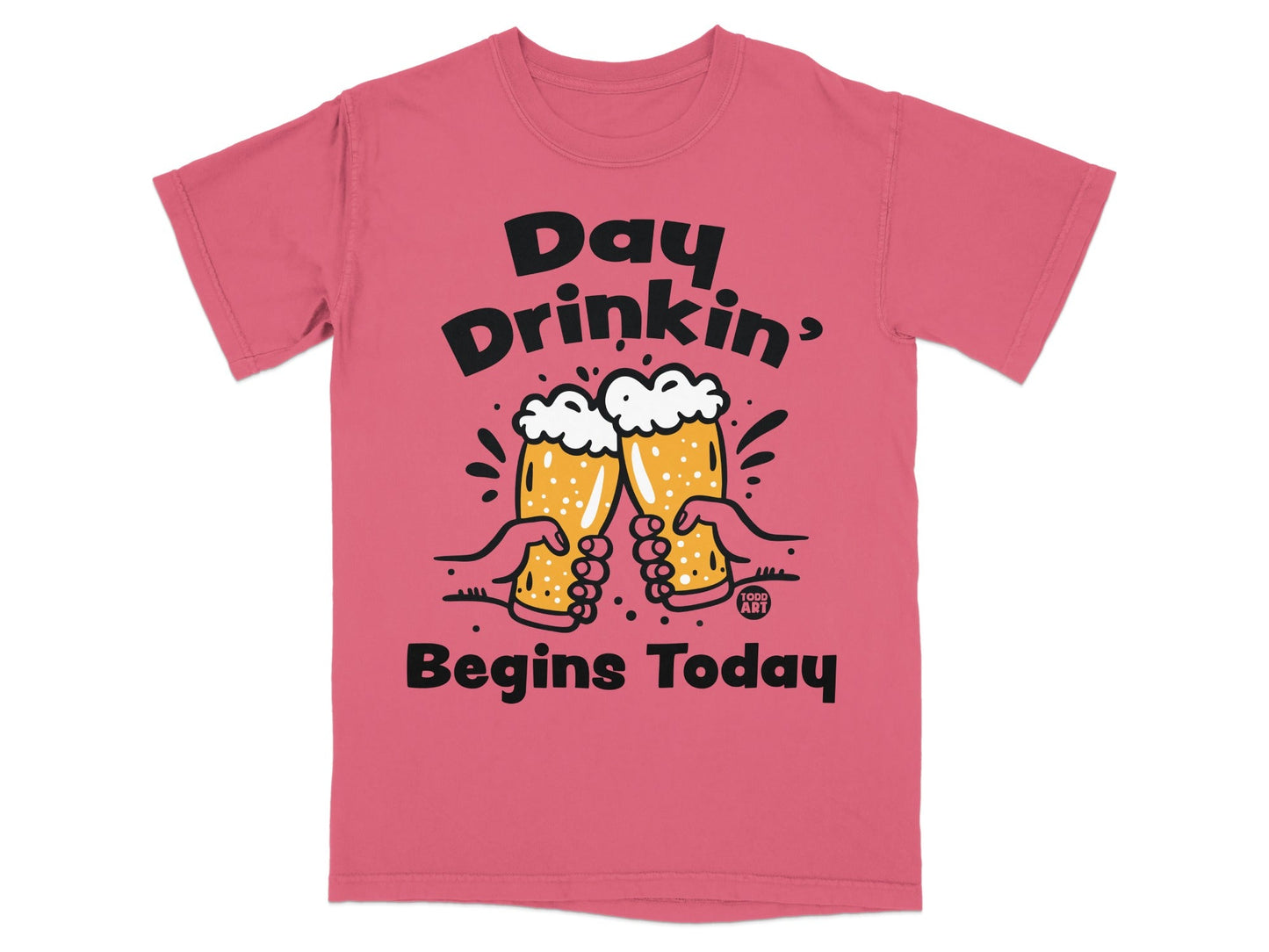 Day Drinkin' Begins Today Fun Graphic T-Shirt