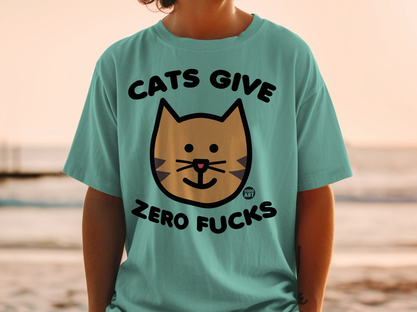 Cats Give Zero F***s Funny Cat T-Shirt