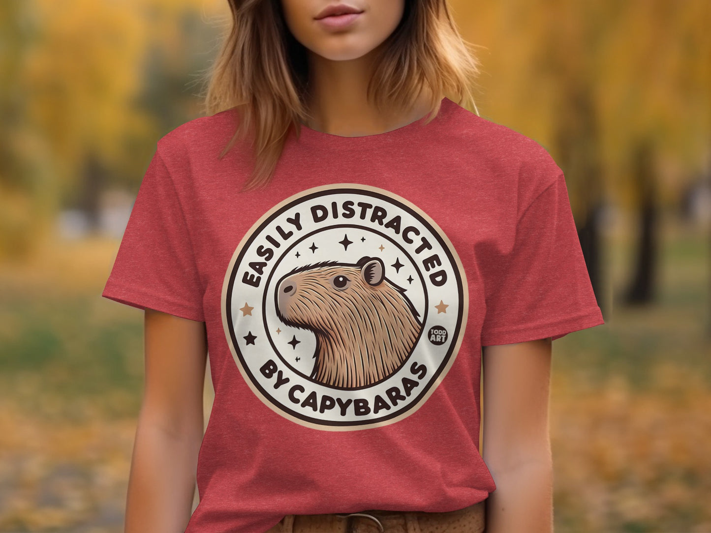 Easily Distracted By Capybaras Graphic T-Shirt