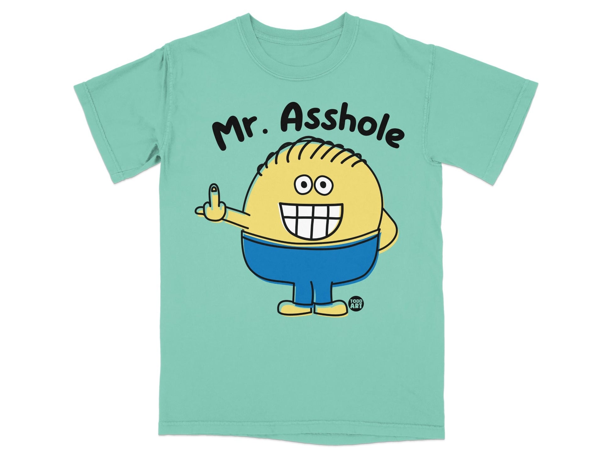 Mr. Asshole Graphic Teal T-Shirt