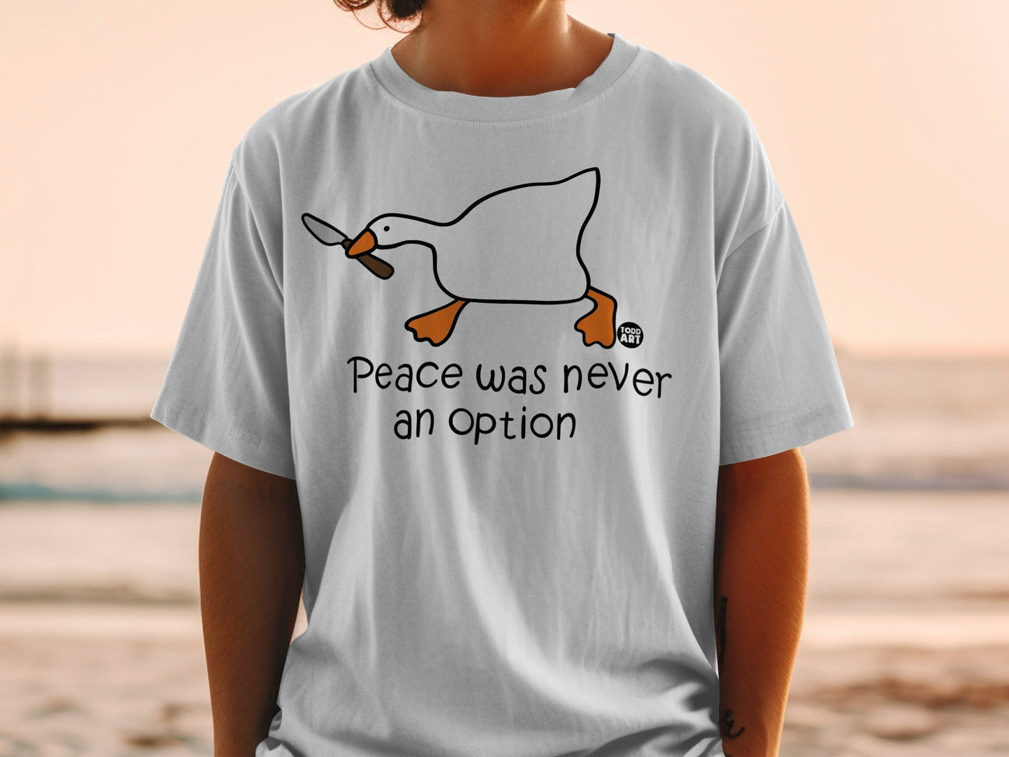 Peace was never an option graphic t-shirt