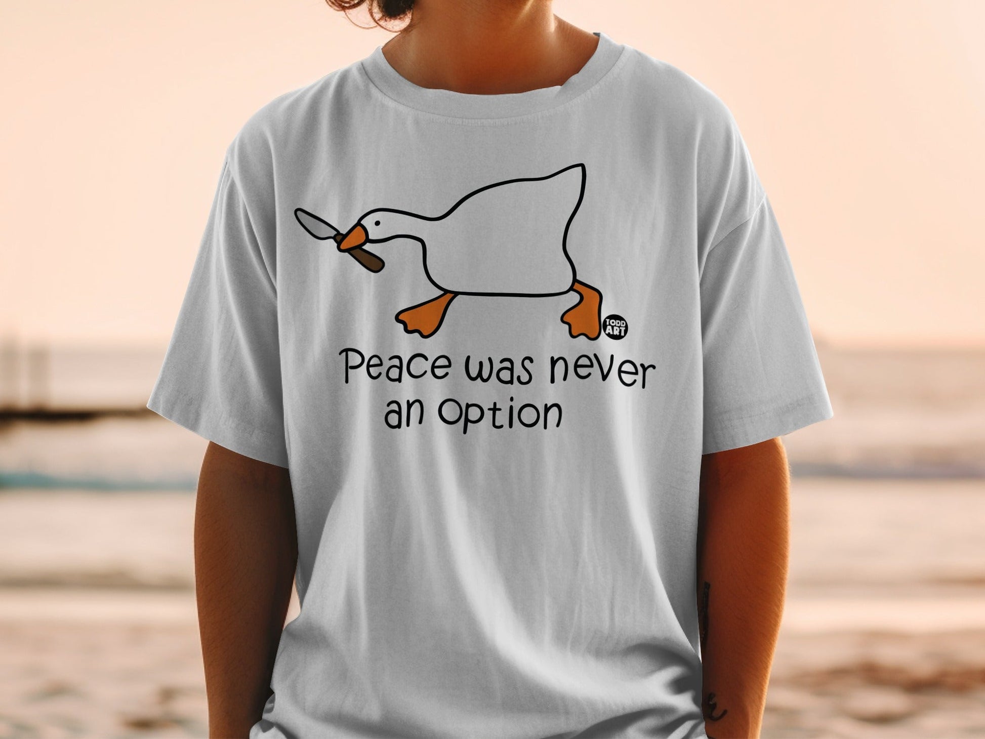 Peace was never an option graphic t-shirt