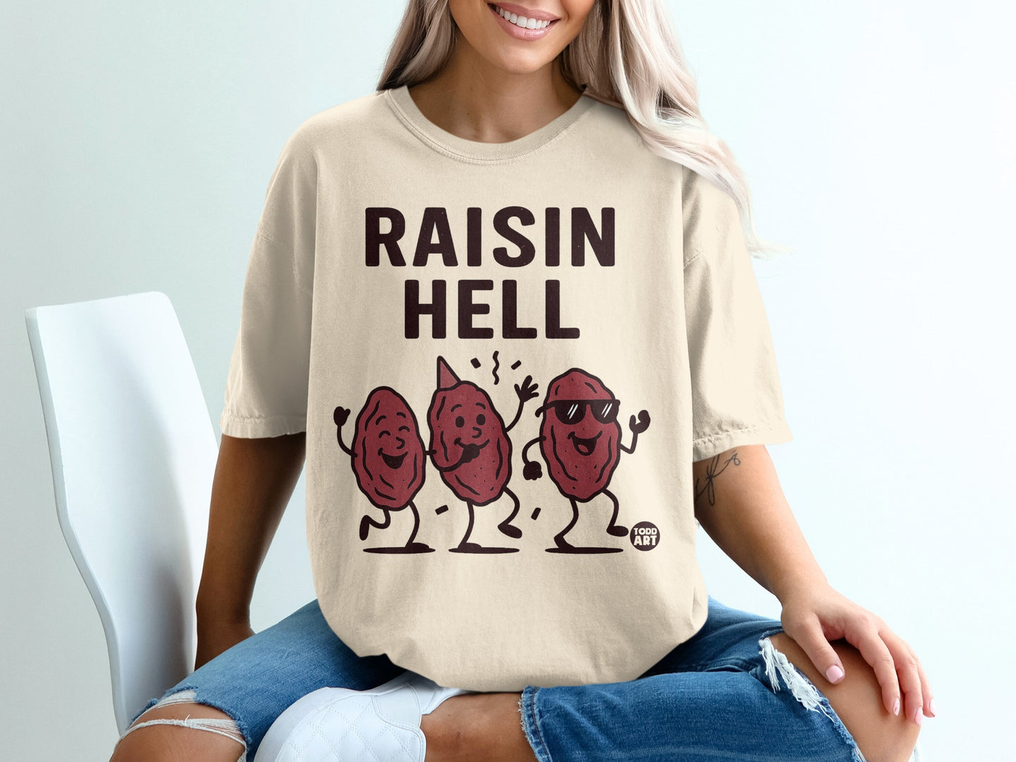 Raisin Hell Funny Dancing Raisins Crewneck Sweatshirt product type