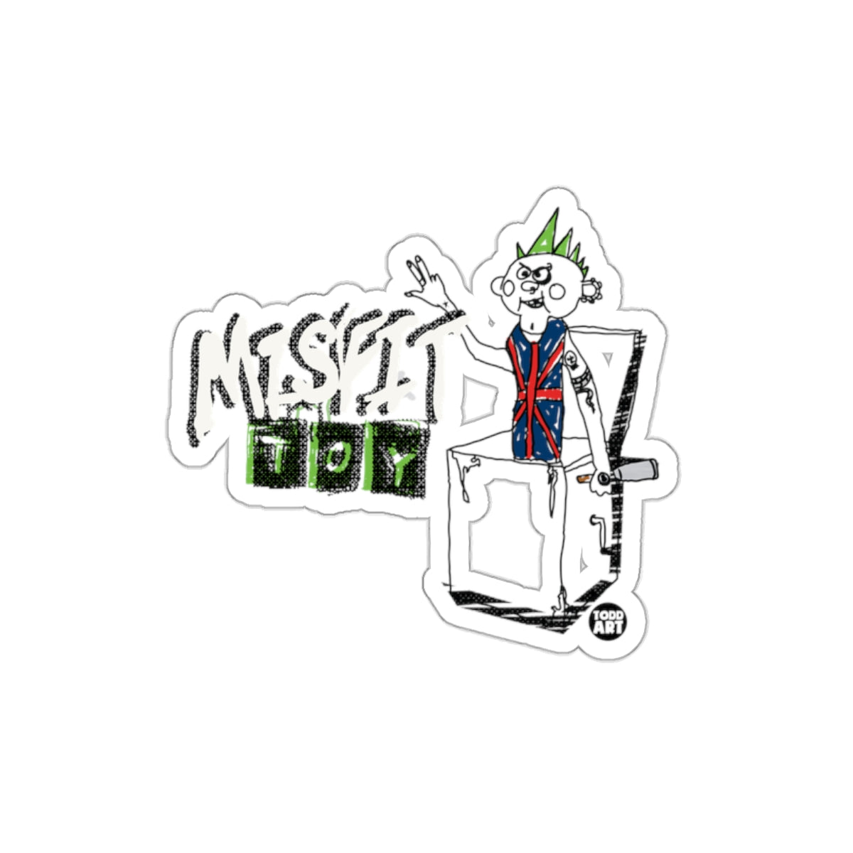 Misfit Toy Cute Cartoon Character Sticker Design