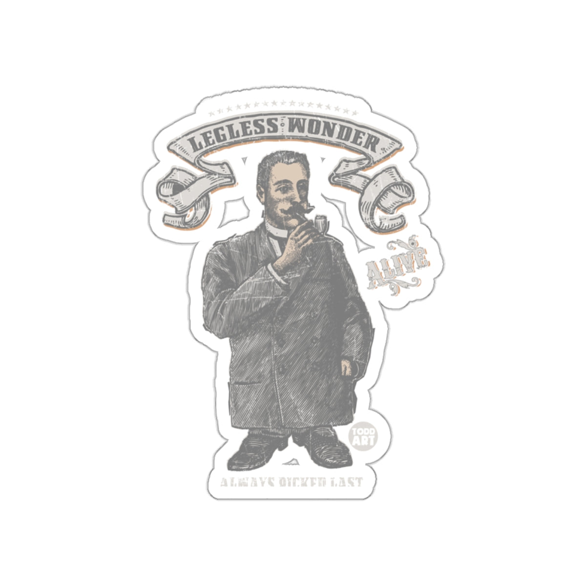 Legless Wonder Always Chewed Last Vintage Sticker