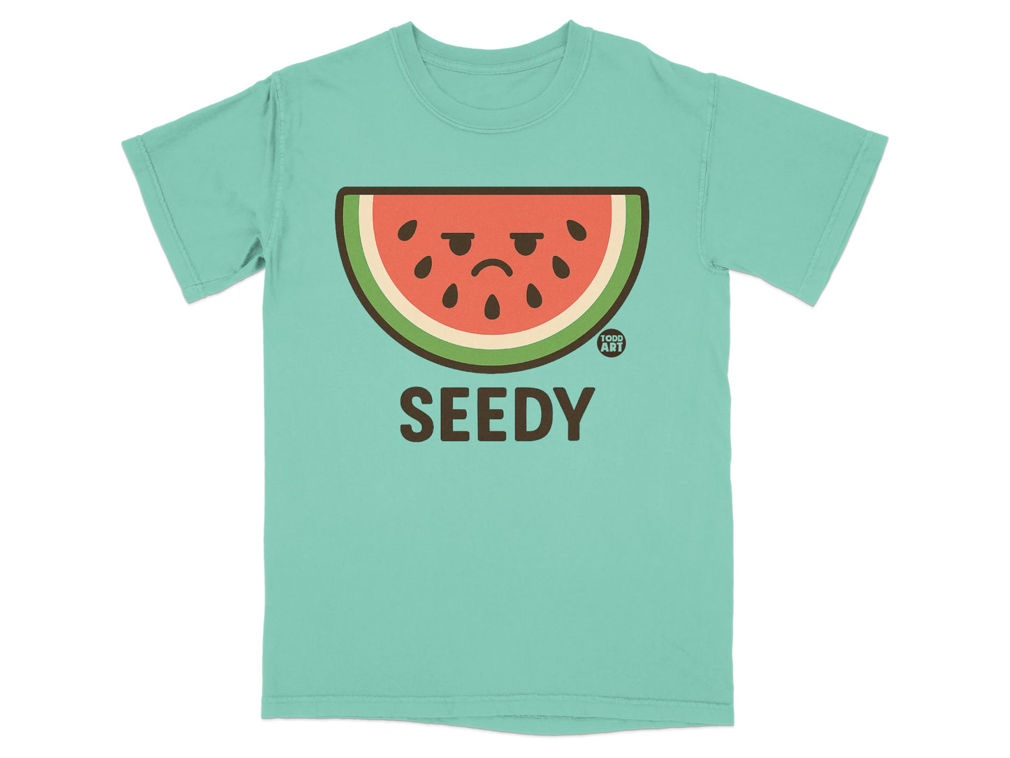 Aqua Green Sad Watermelon Seedy Graphic product type