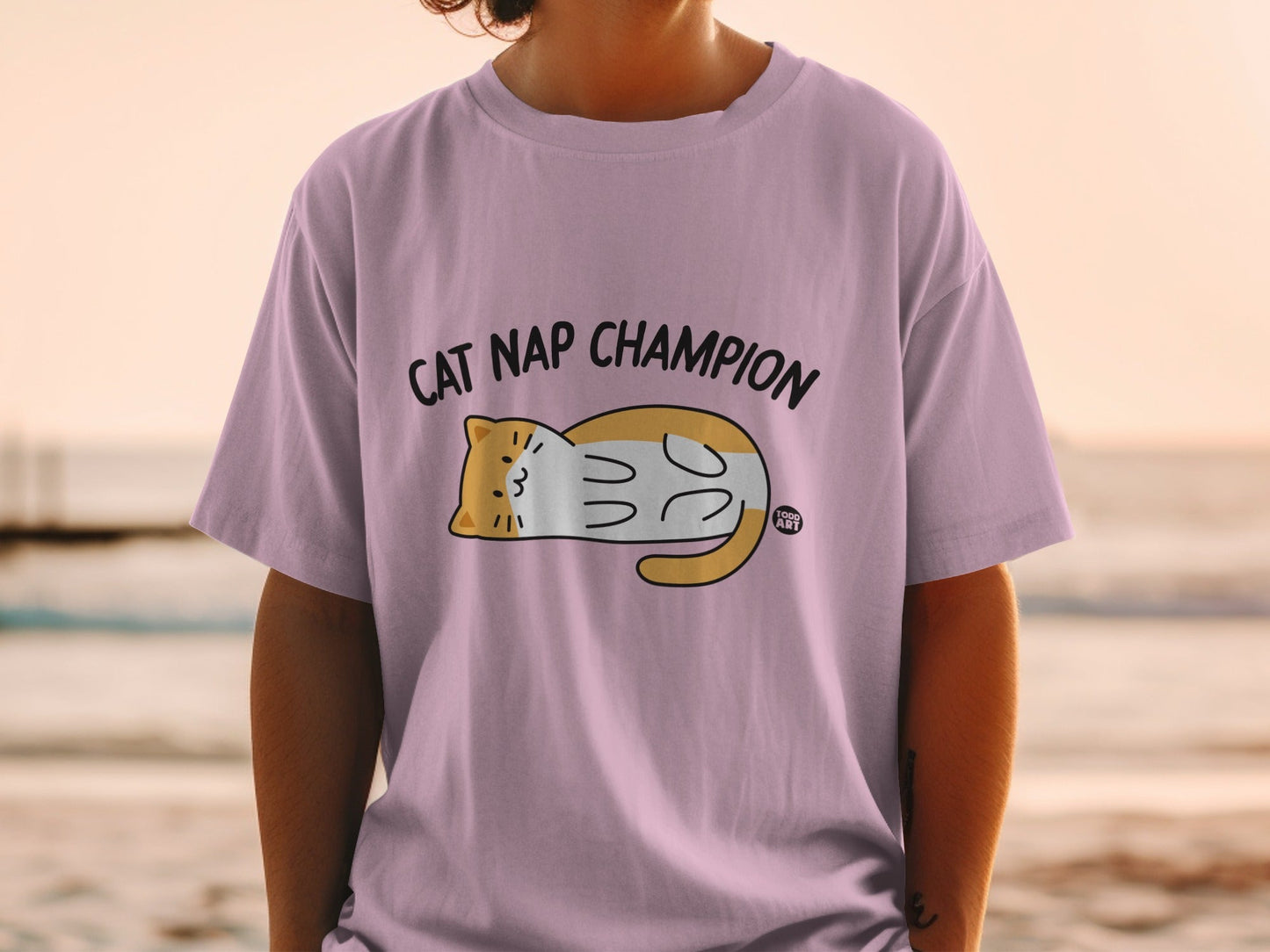 Cat Nap Champion Funny Sleepy Cat T-Shirt