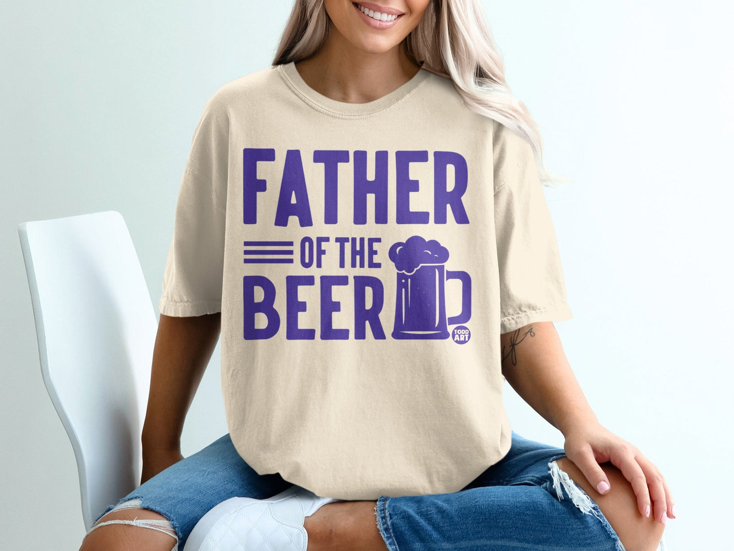 Father Of The Beer Graphic Oversized Shirt Product