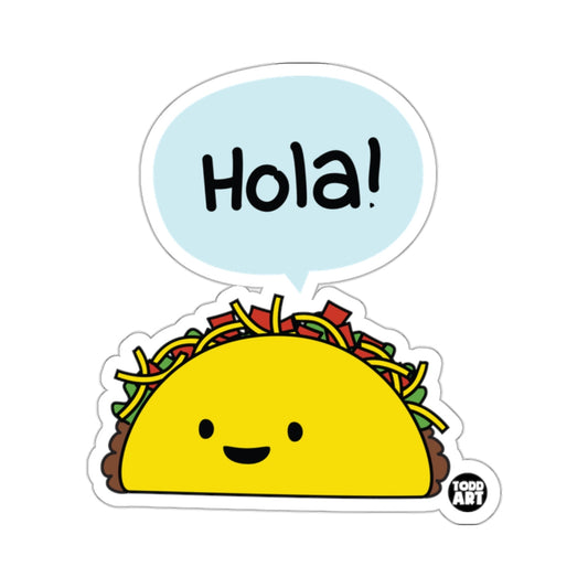 Cute Smiling Hola Taco Cartoon Food Art 