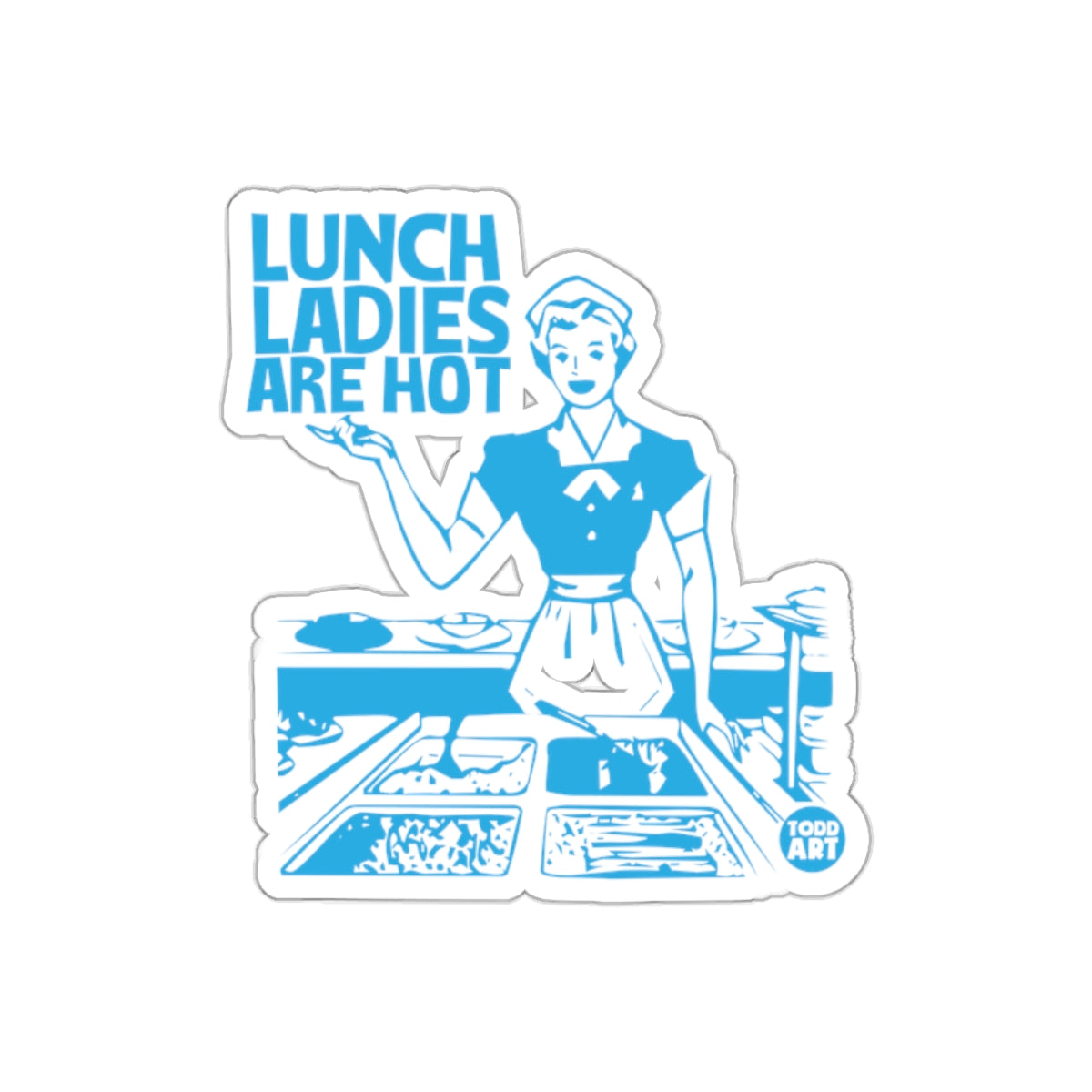 Lunch Ladies Are Hot Retro Style Illustration sticker