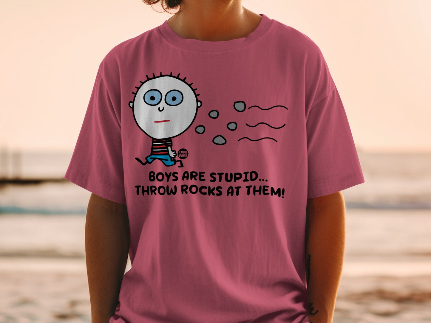 Boys Are Stupid Throw Rocks At Them Shirt