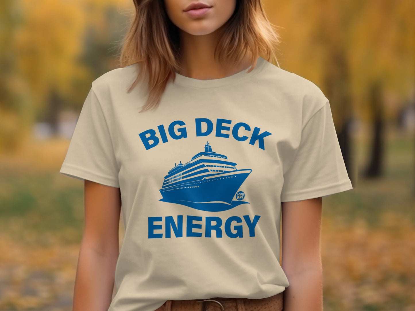 Big Deck Energy Cruise Ship Graphic Tee Shirt