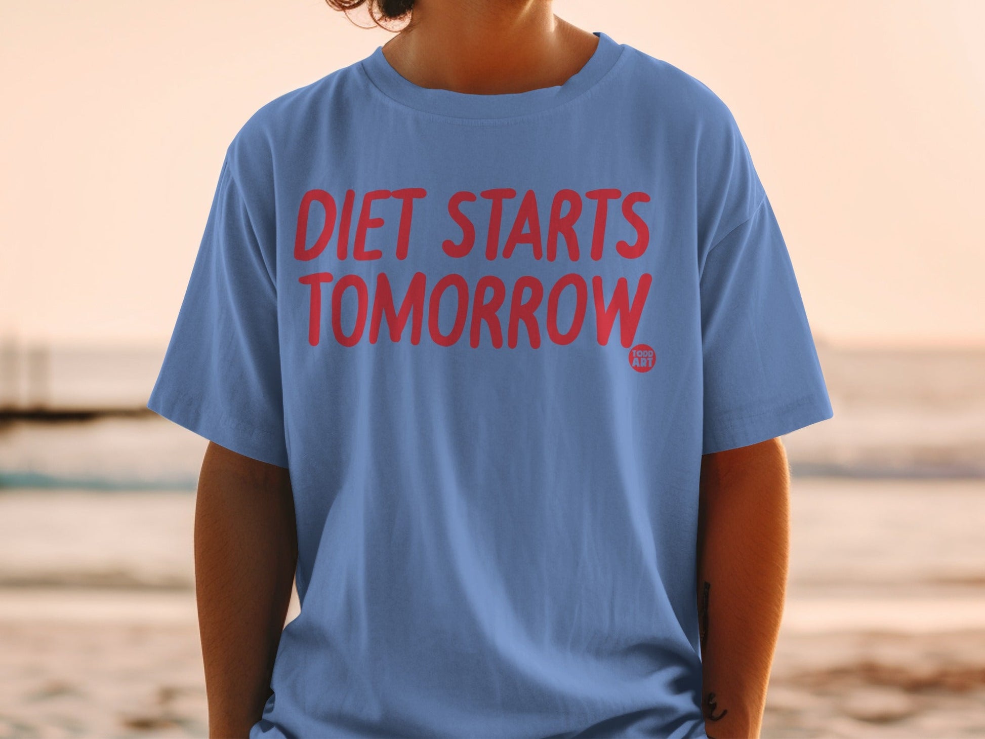 Diet Starts Tomorrow Motivational Graphic Tee