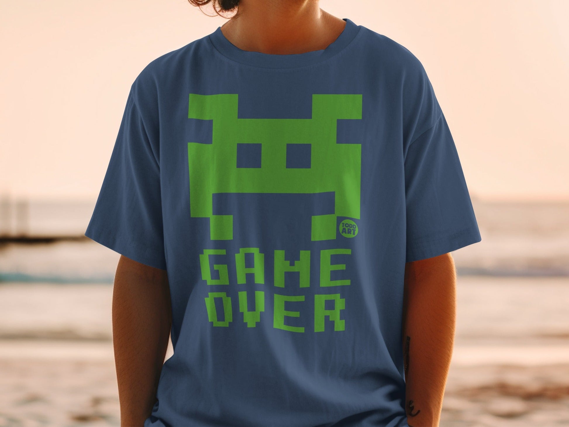 Game Over Pixelated Design T-Shirt for Gamers