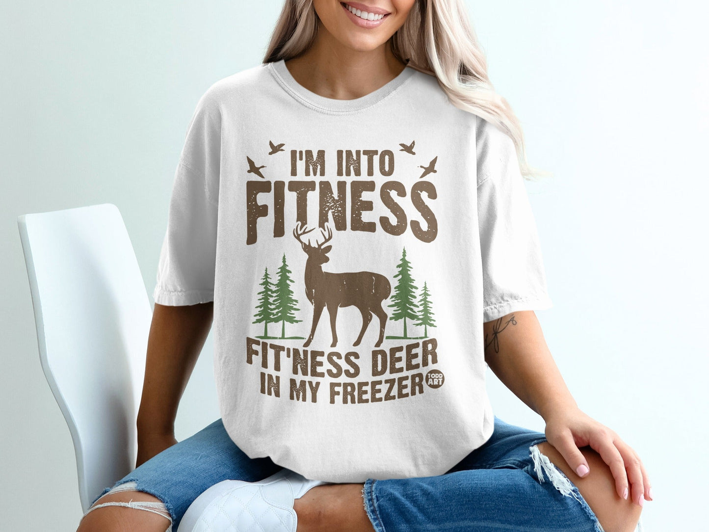 I'm Into Fitness Fitness Deer In My Freezer T-shirt