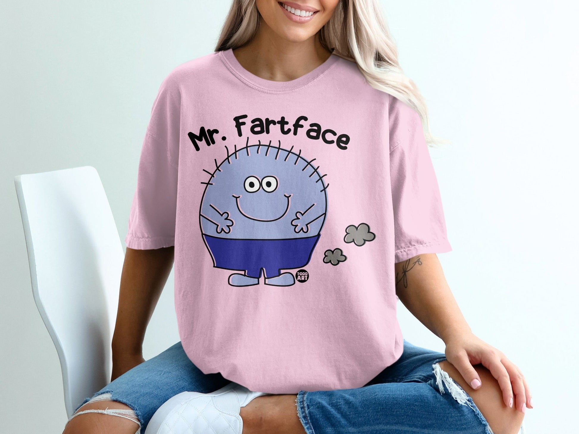 Mr. Fartface Cute Cartoon Character T-Shirt