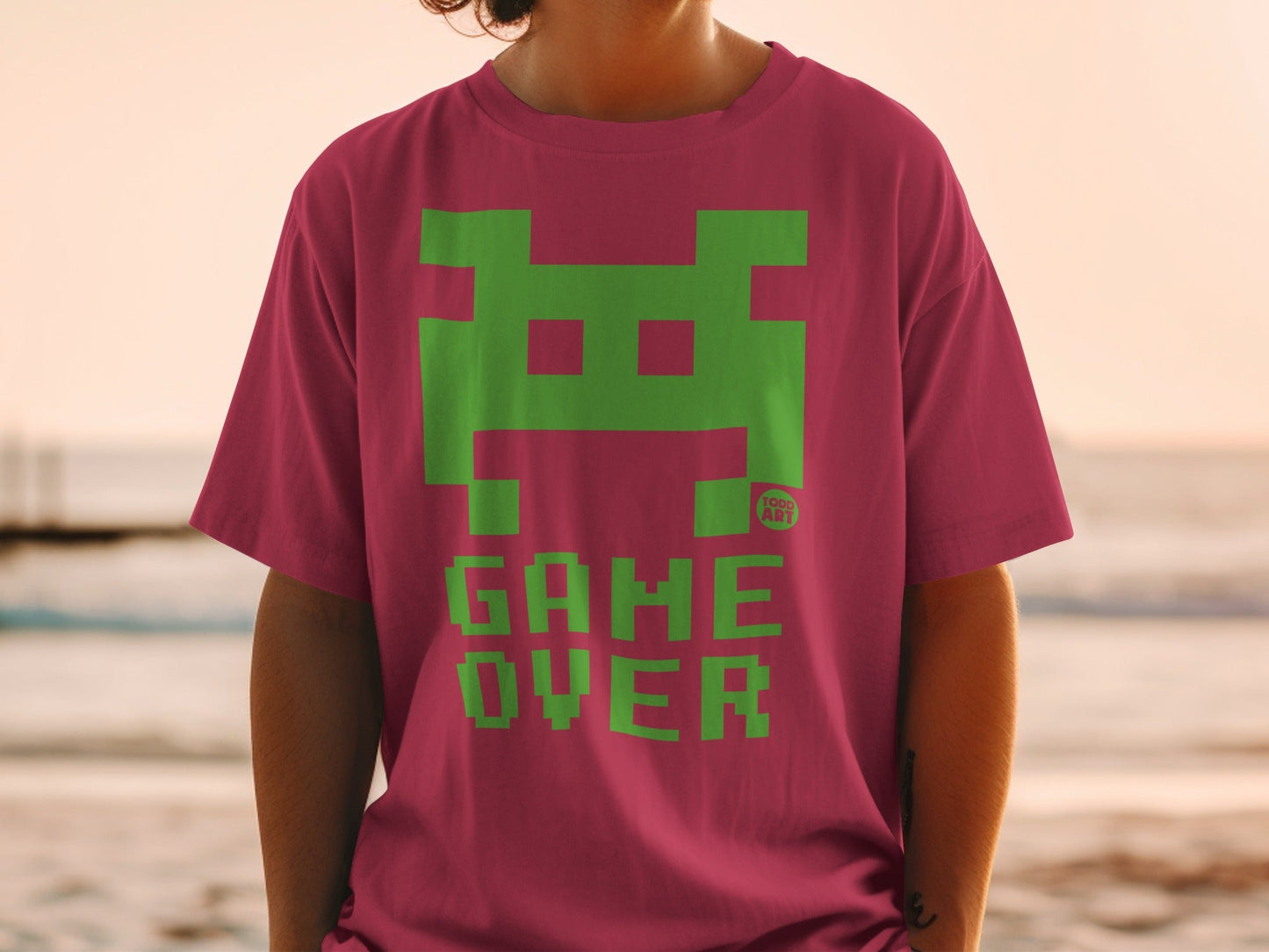 Retro Pixel Game Over Graphic T-shirt for Gamers