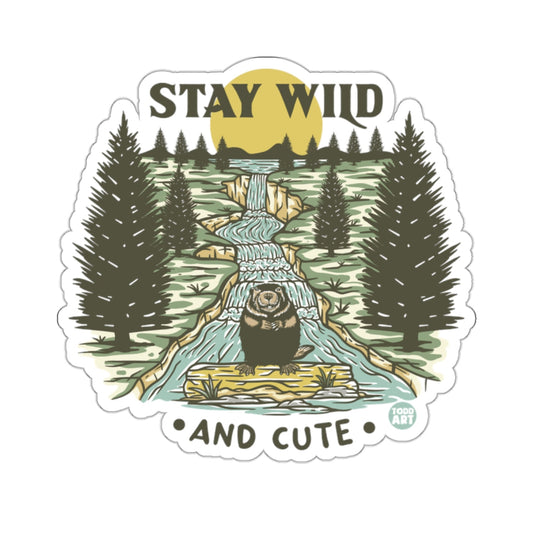 STAY WILD AND CUTE Beaver Waterfall Pine Forest 