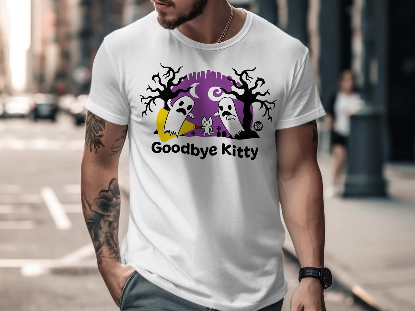 Goodbye Kitty Ghosts Halloween TShirt