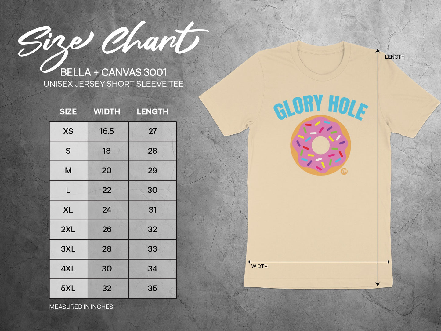 GLORY HOLE Donut Design Unisex Jersey Short Sleeve Tee