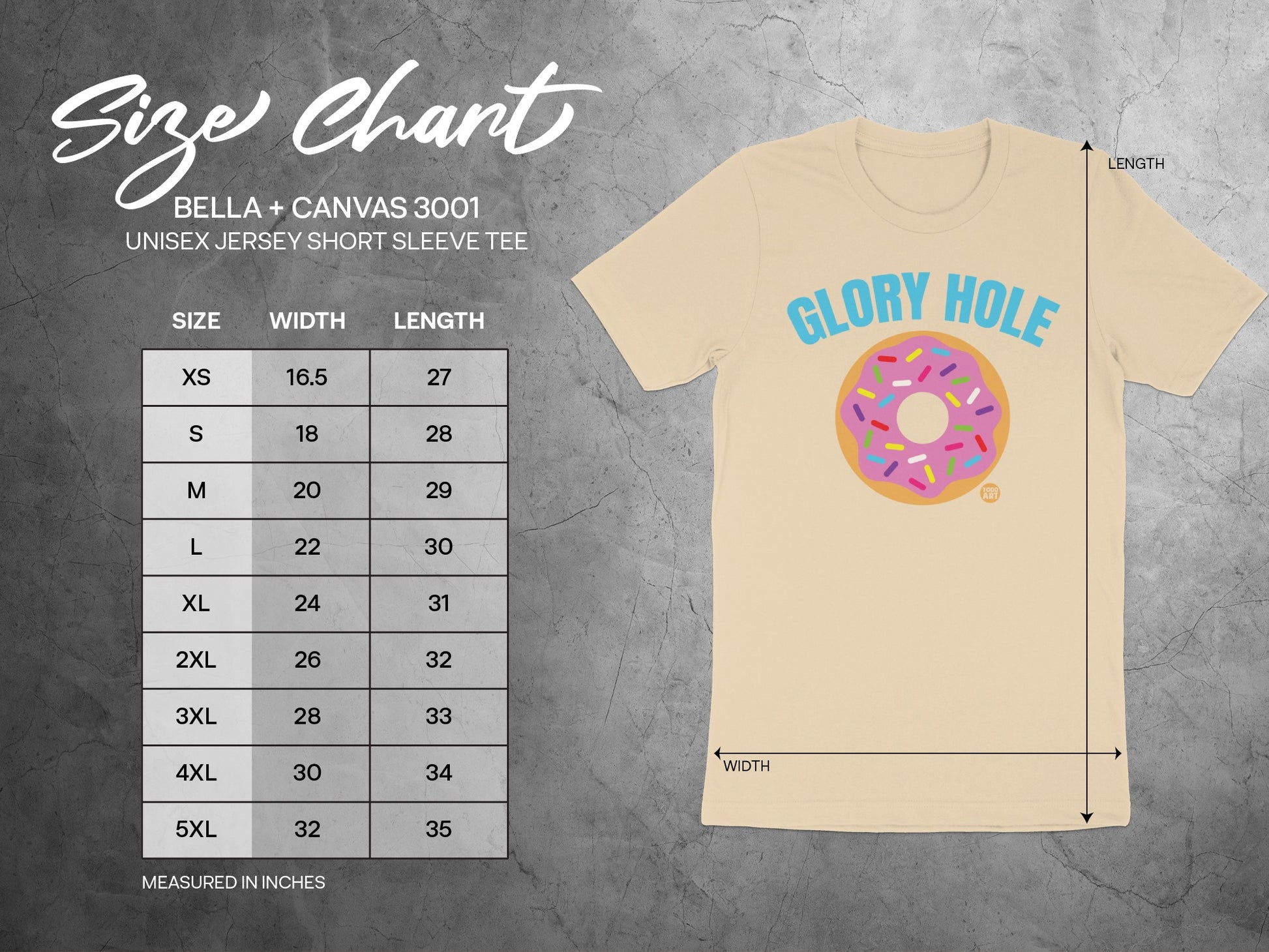 GLORY HOLE Donut Design Unisex Jersey Short Sleeve Tee