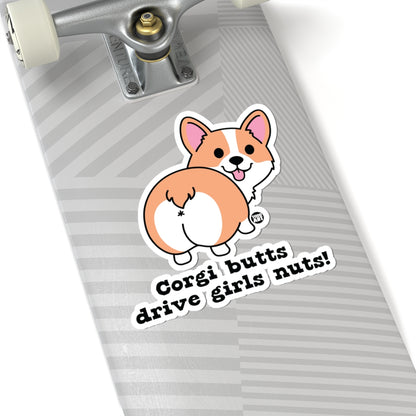 Corgi ButtTodd Art Sticker