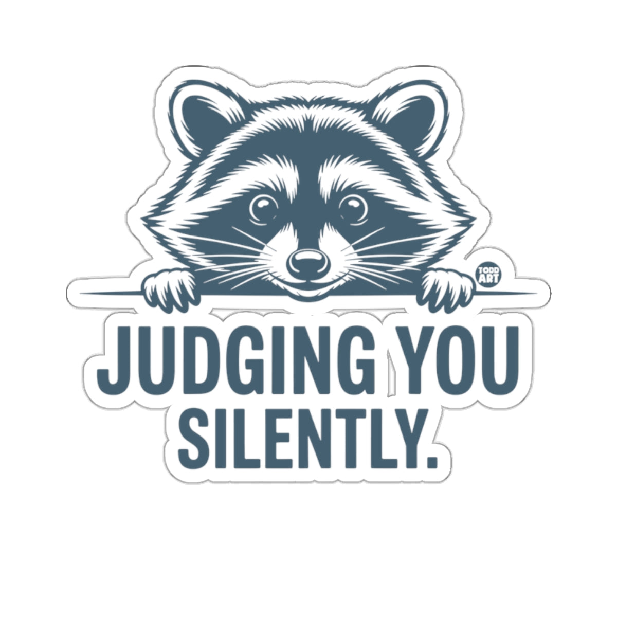 Raccoon Judging You Silently Funny Graphic 