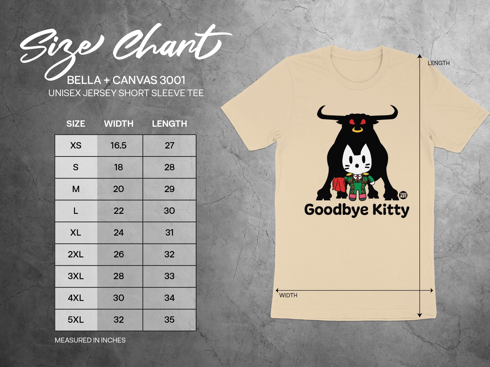 Goodbye Kitty Graphic Unisex Jersey Short Sleeve Tee