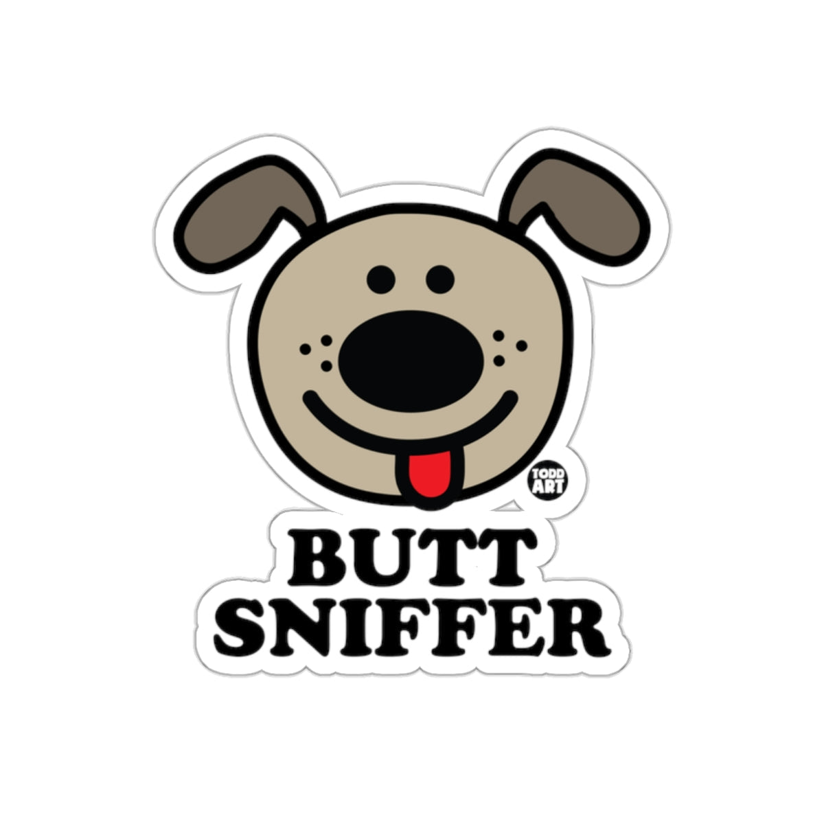 Cute Dog Butt Sniffer Fun Sticker For Pet Lovers