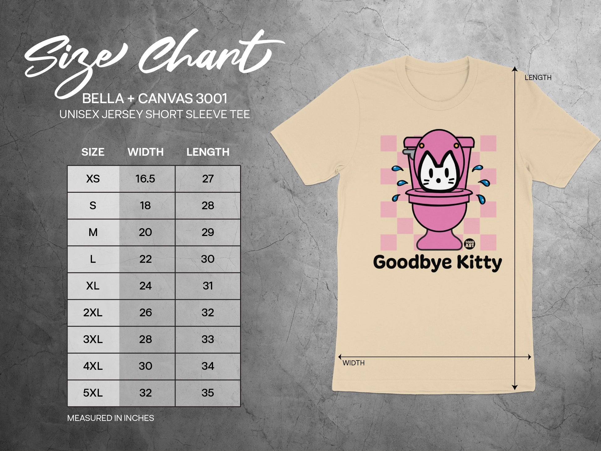 Adorable Pink Goodbye Kitty Short Sleeve Tee
