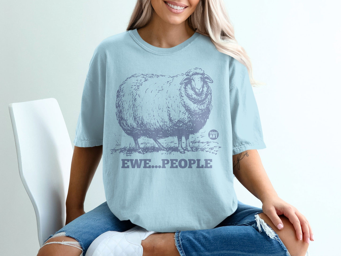 Funny Sheep Ewe People Graphic Tee for Animal Lovers