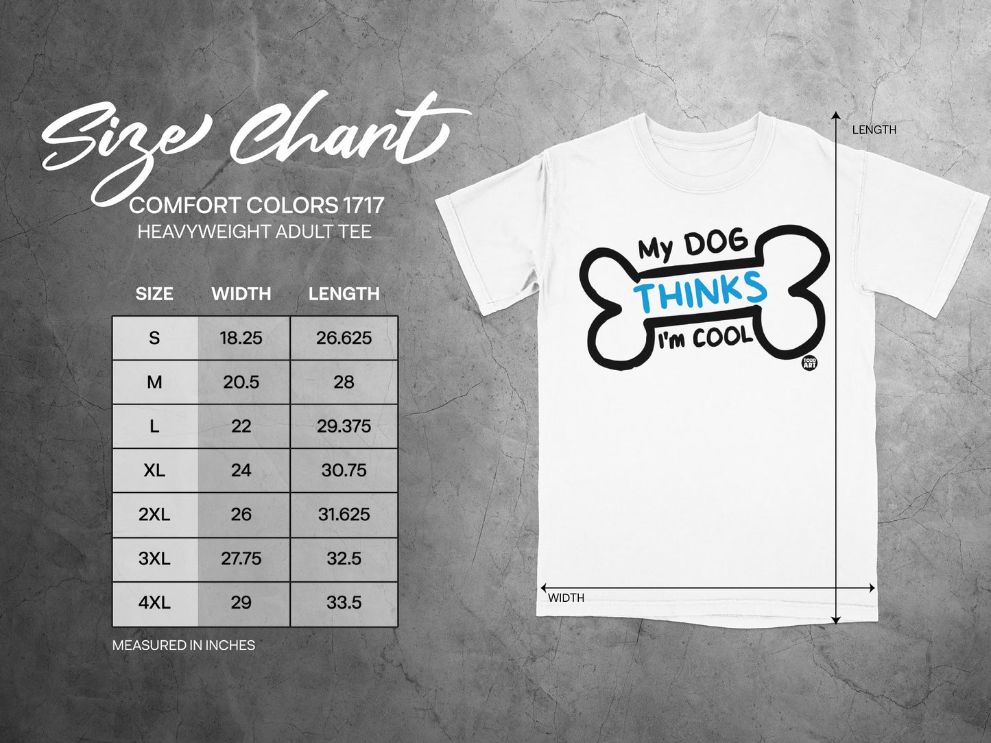 My DOG THINKS I'm COOL Heavyweight Adult Tee