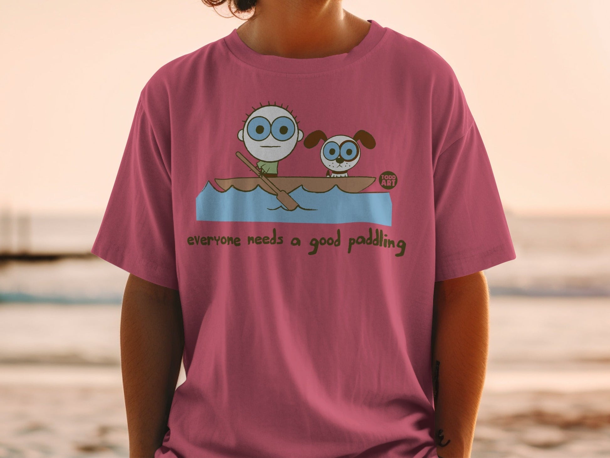Everyone Needs A Good Paddling Illustrated T-Shirt