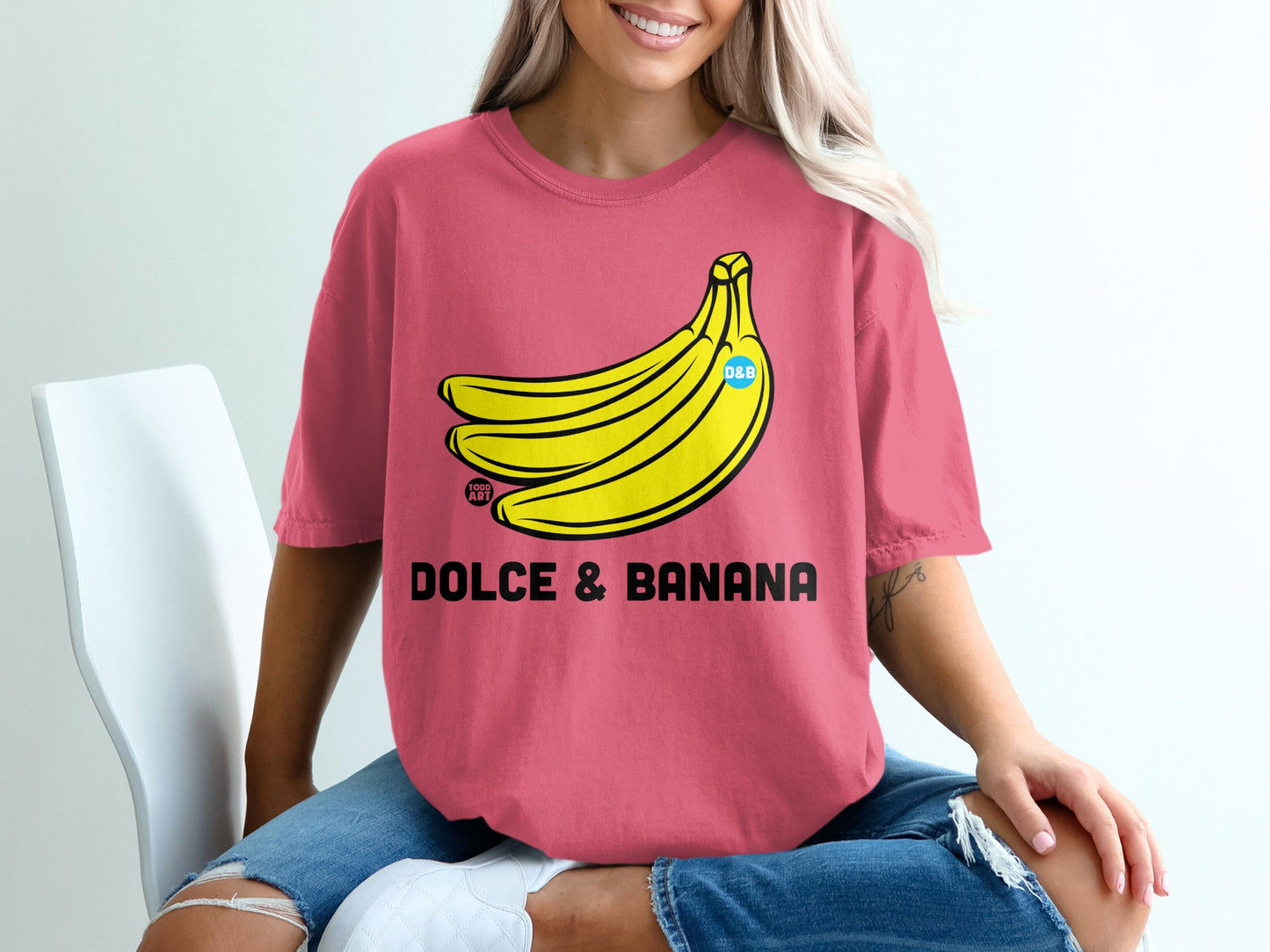 Dolce & Banana Funny Graphic Pink Banana product type