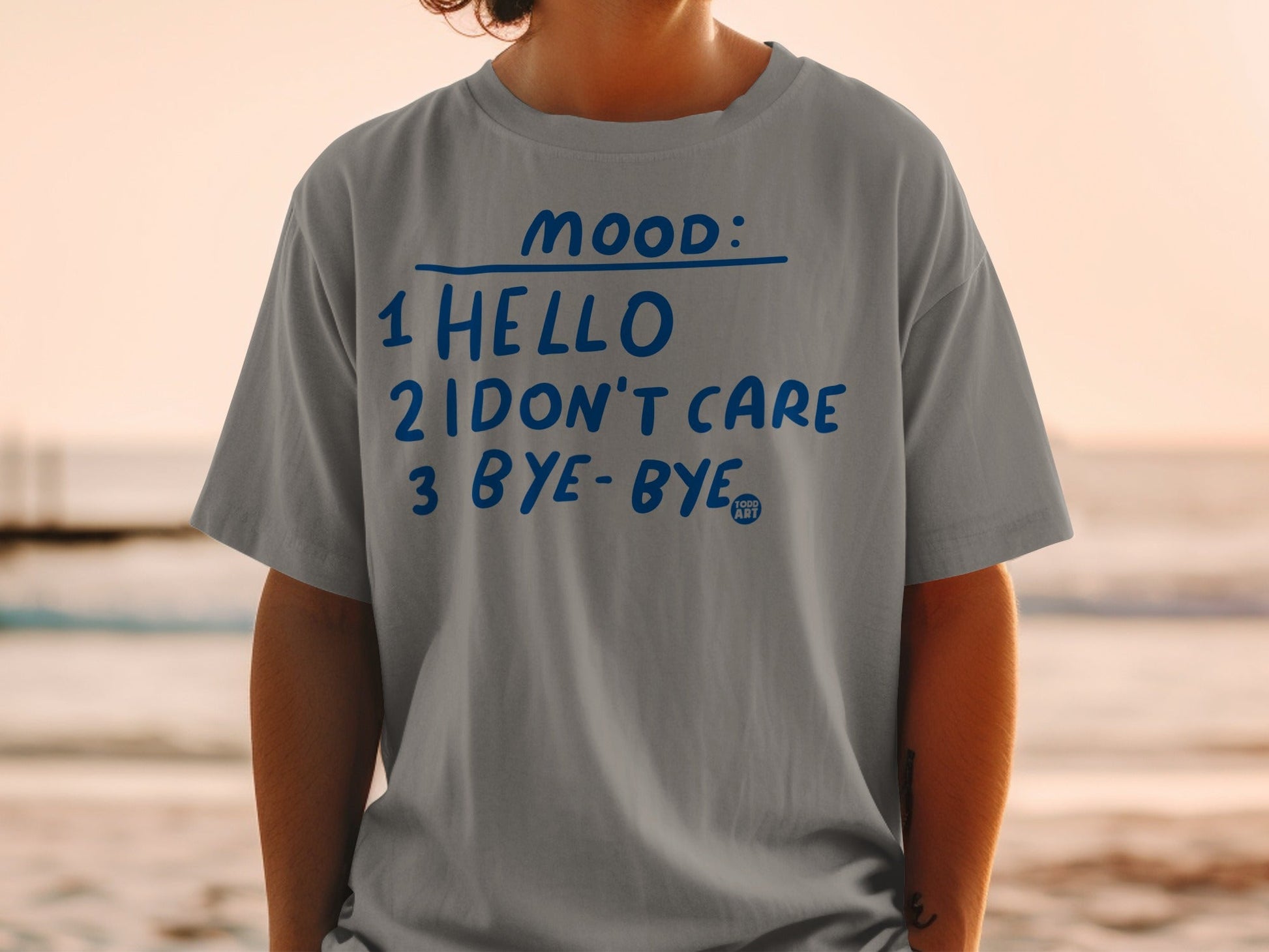 Mood Hello I Don't Care Bye-Bye Statement Shirt