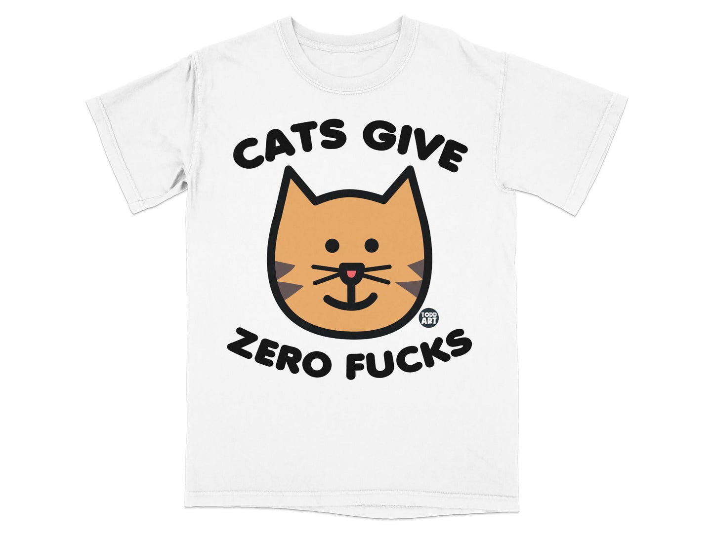 Cats Give Zero Fucks Graphic Design T-Shirt