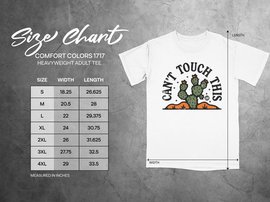 Can't Touch This Cactus Graphic Heavyweight Adult Tee