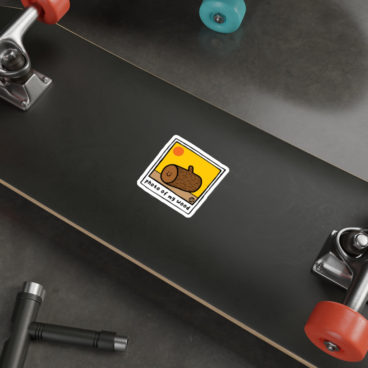 Photo Of My Wood Funny Cartoon Art Illustration sticker