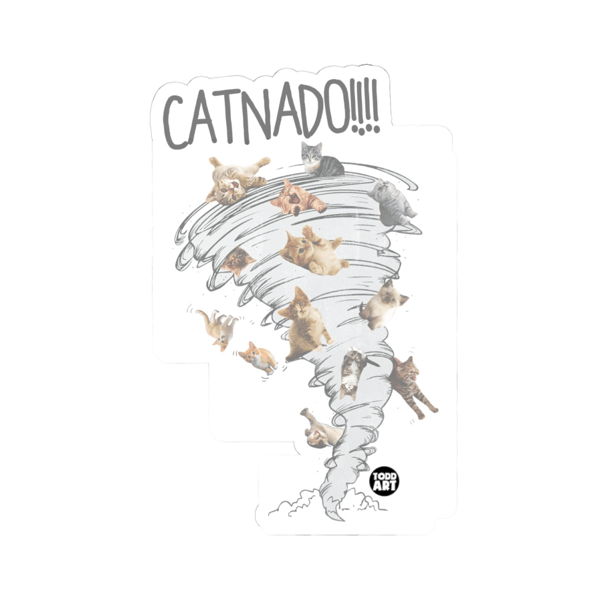 Catnado Todd Art Sticker