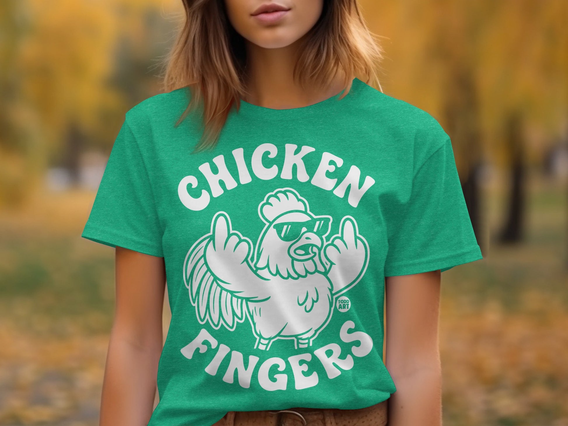 Chicken Fingers Graphic T-Shirt Funny Gift Idea