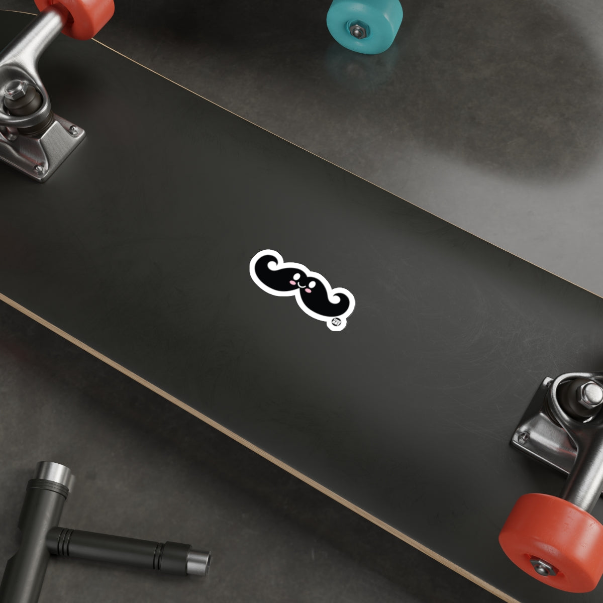 Trendy Mustache Graphic Skateboard Deck for Skateboarders