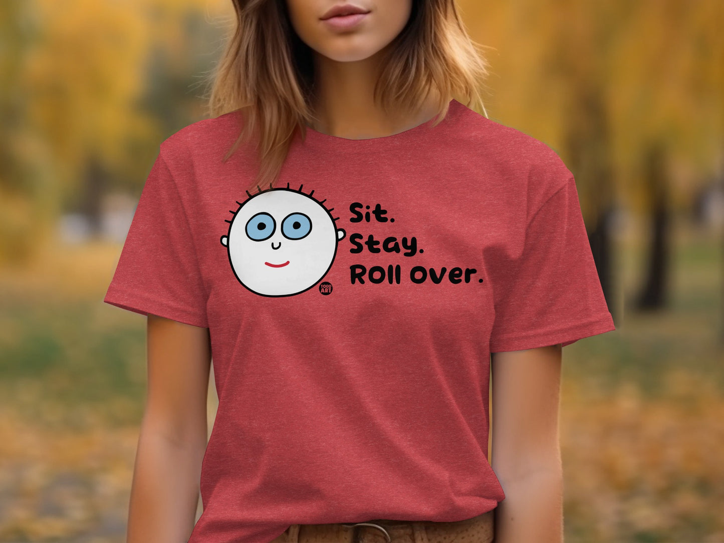Sit Stay Roll Over Character Shirt