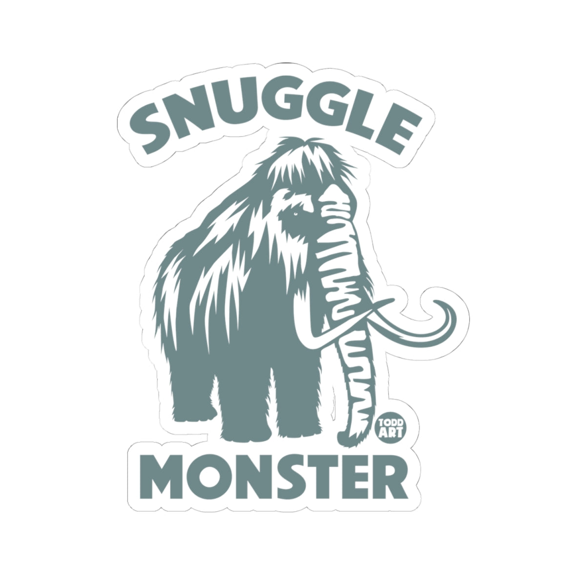 Snuggle MonsterTodd Art Sticker