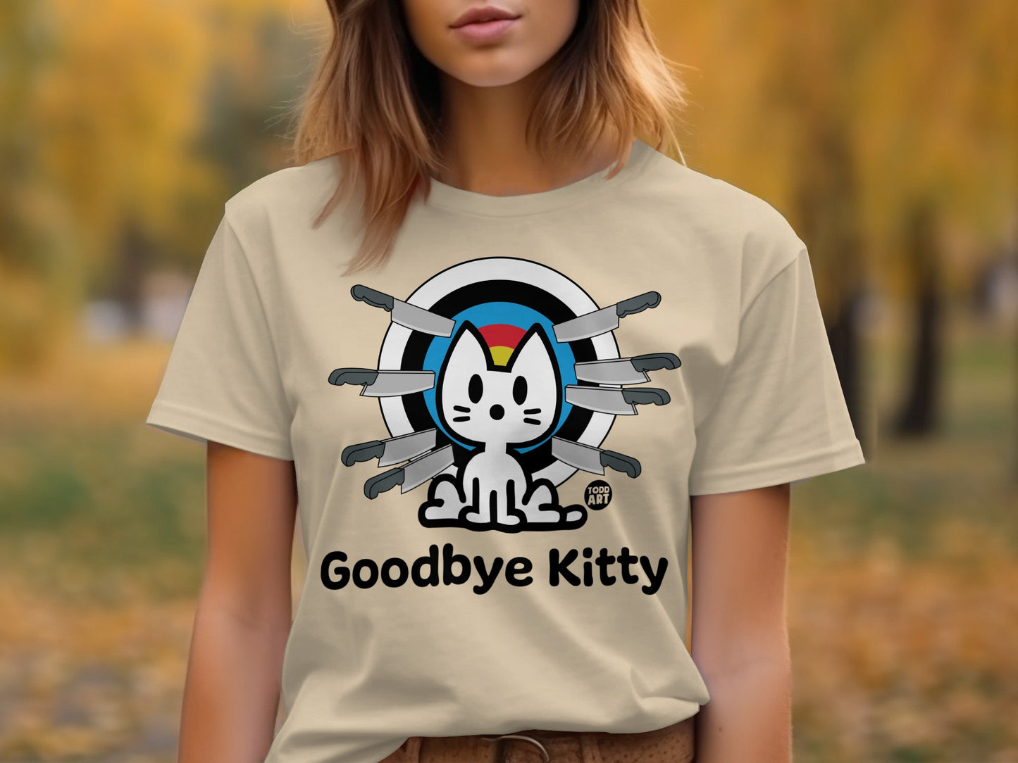 Goodbye Kitty Cute Cat Graphic T-Shirt