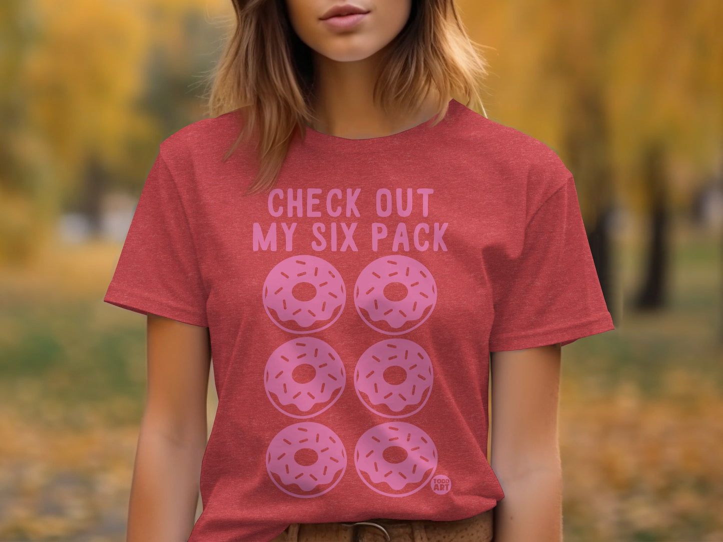 Check Out My Six Pack Donut T-Shirt Fun Graphic Tee