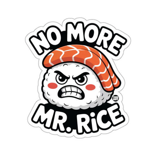Angry Sushi No More Mr Rice Funny Cartoon Character 