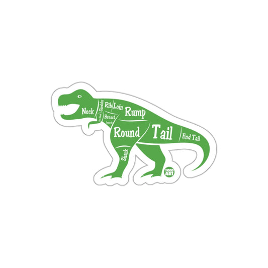Dinosaur Cut Diagram Design Sticker for Art Lovers