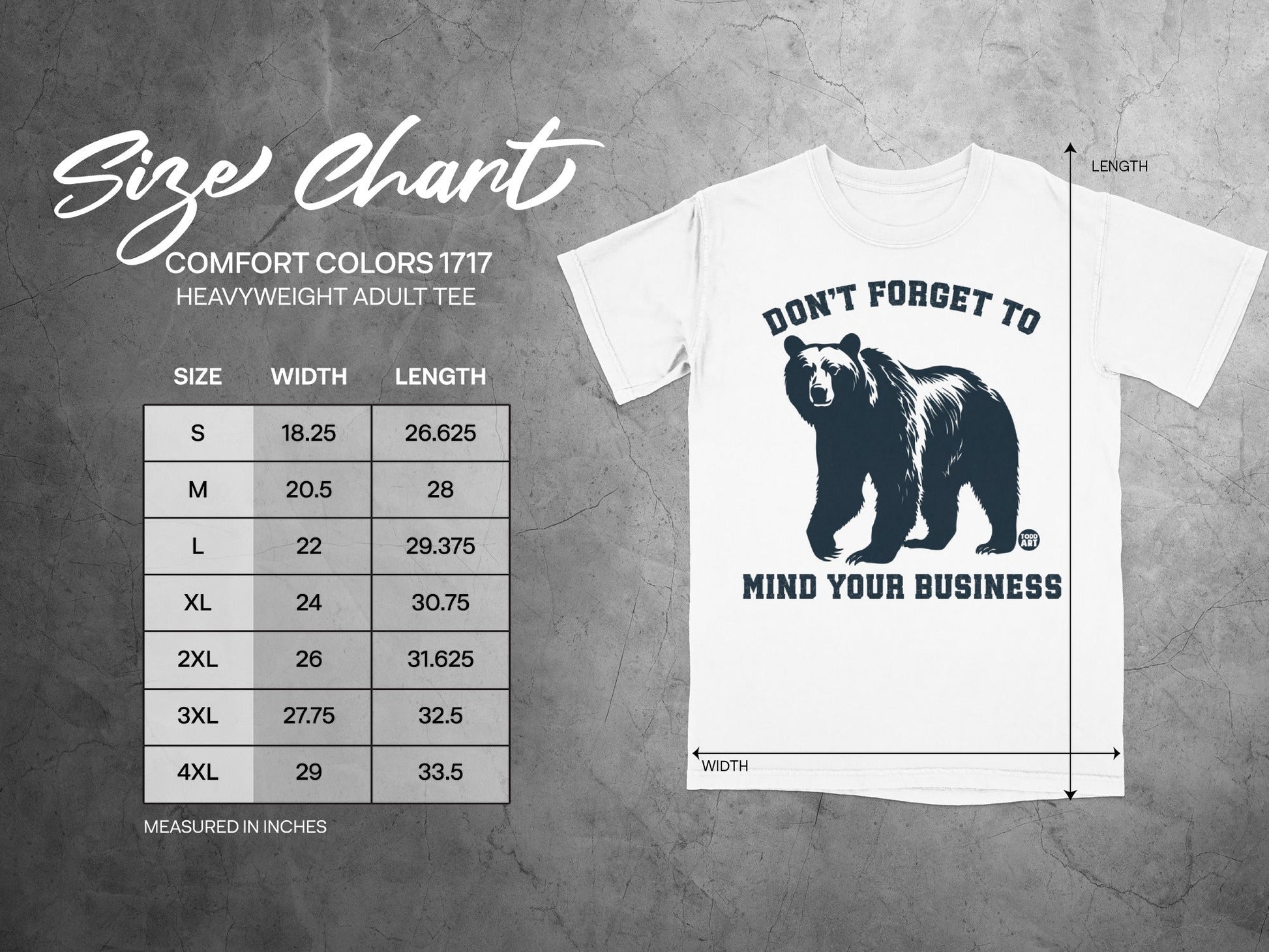 Don't Forget to Mind Your Business Heavyweight Adult Tee