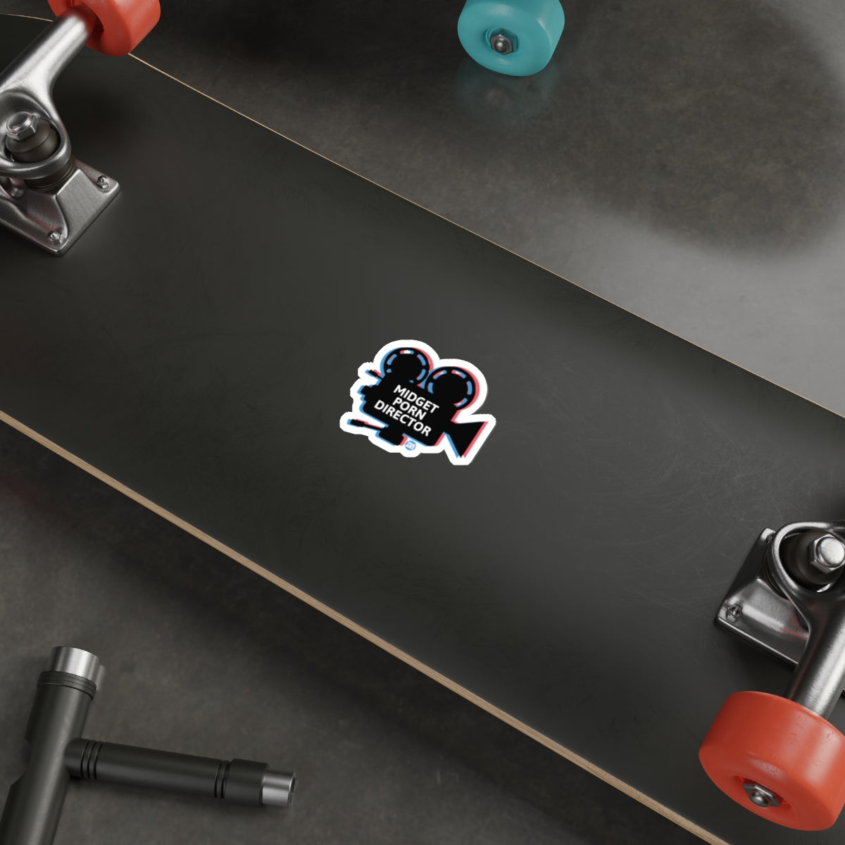Midget Porn Director Sticker for Skateboard or Laptop